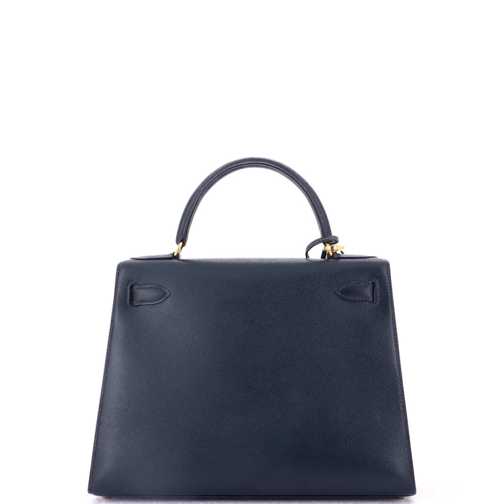 Hermes Kelly 28 Blue Courchevel with Gold Hardware - Picture 4 of 8